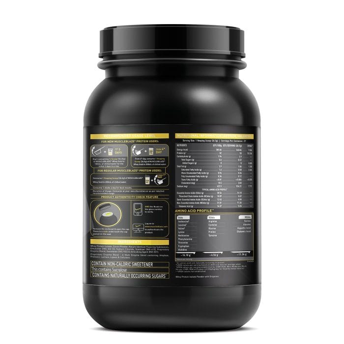 MuscleBlaze Whey Gold, 100% Whey Protein 1kg - Image 3