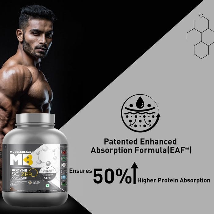 MuscleBlaze Biozyme Iso-Zero (Ice Cream Chocolate, 2 kg) - Image 5