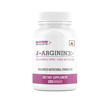 Born Athlete L-Arginine Capsules | Potent Nitric Oxide Booster for Muscle Pump, Energy & Endurance | 60 Capsules