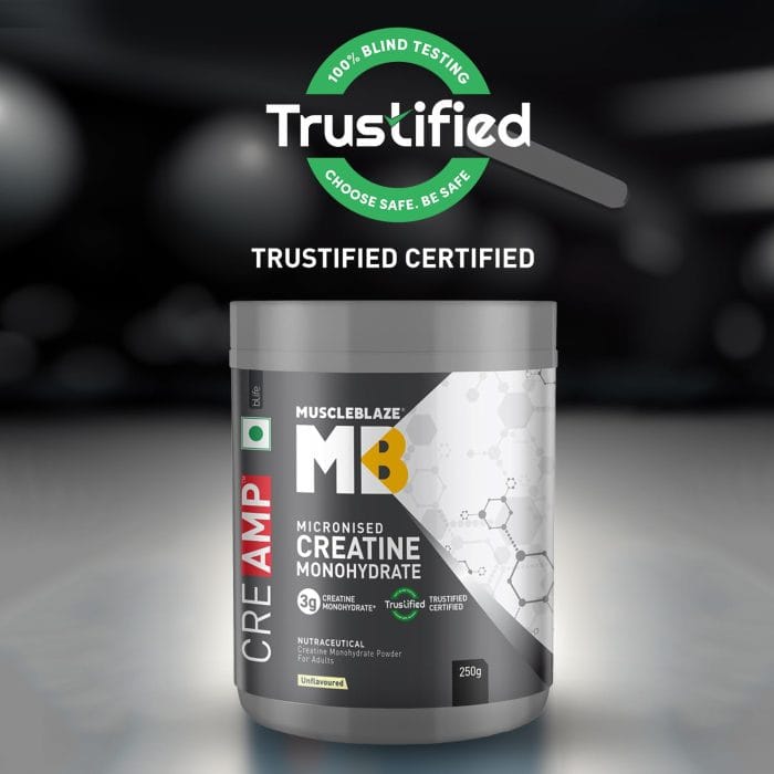 Muscleblaze Creatine Monohydrate Creamp (Unflavoured, 80 Servings, 250G / 0.55Lbs) | Trustified Certified Creatine. - Image 6