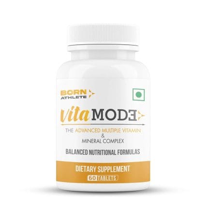 Born Athlete Vita Mode - Multivitamin for Athletes | Boosts Metabolism, Endurance & Muscle Recovery | Fitness & Sports Performance | 60 Tablets