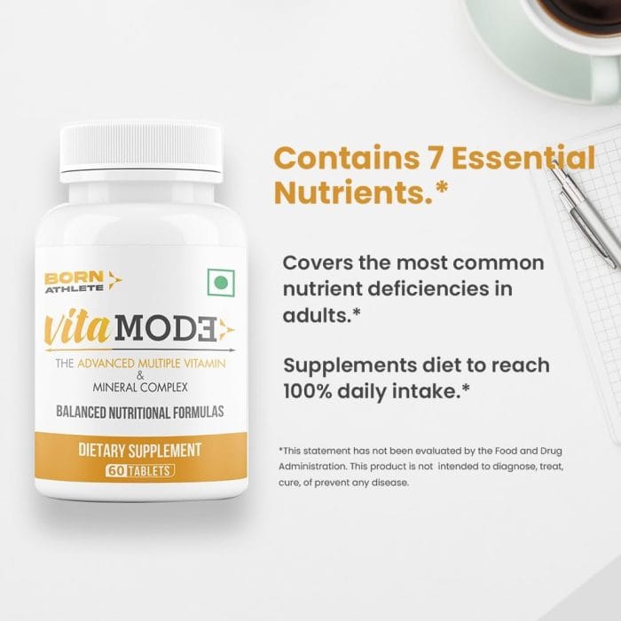 Born Athlete Vita Mode - Multivitamin for Athletes | Boosts Metabolism, Endurance & Muscle Recovery | Fitness & Sports Performance | 60 Tablets - Image 2