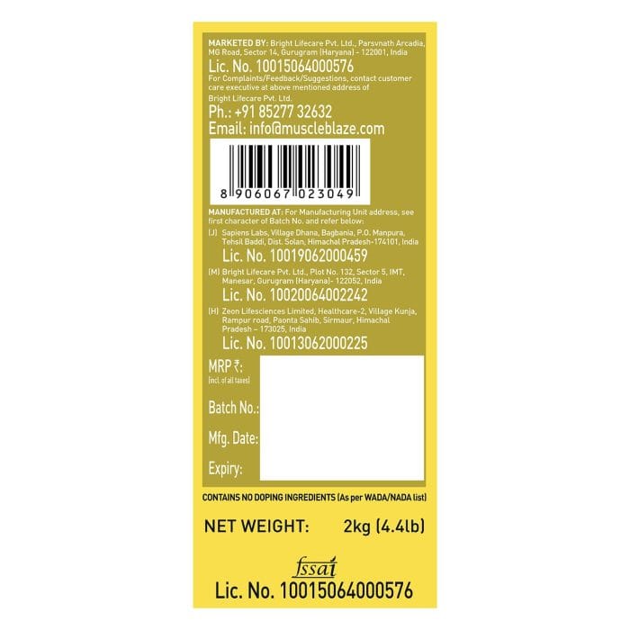 MuscleBlaze Whey Gold 100% Whey Protein Isolate 2 KG - Image 7