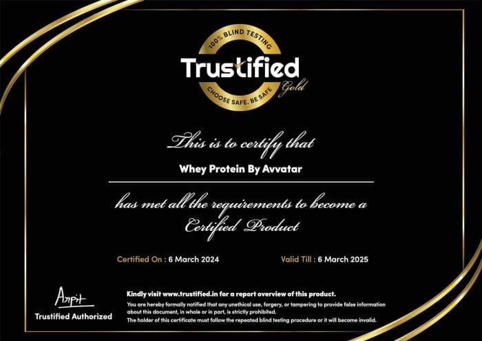 Avvatar WHEY PROTEIN | 1KG | Caramel Crème Flavour | 27g Protein | 29 Servings | Isolate & Concentrate Blend - Image 6