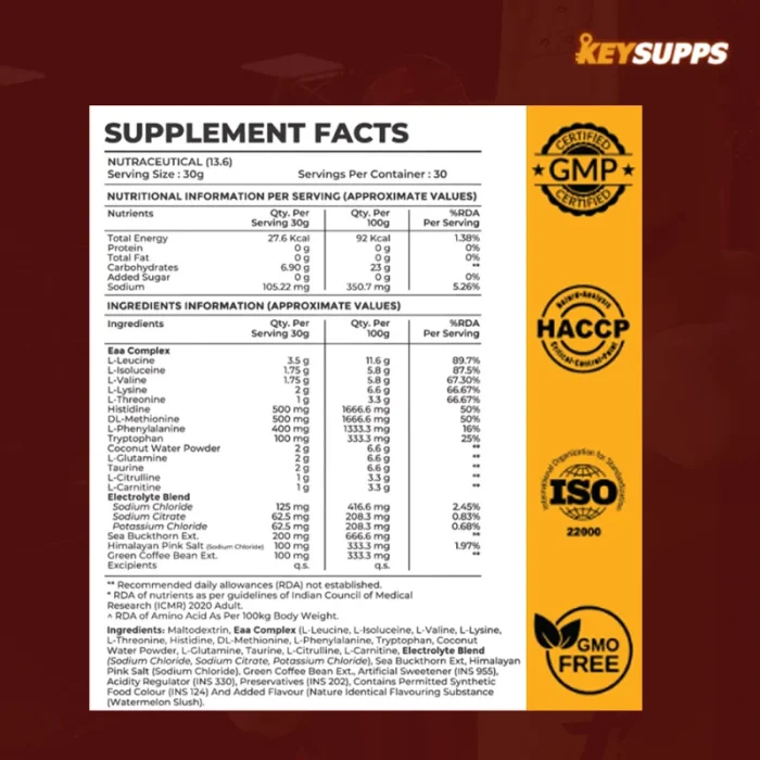 Keysupps EAA Maximus (Watermelon) - Image 3