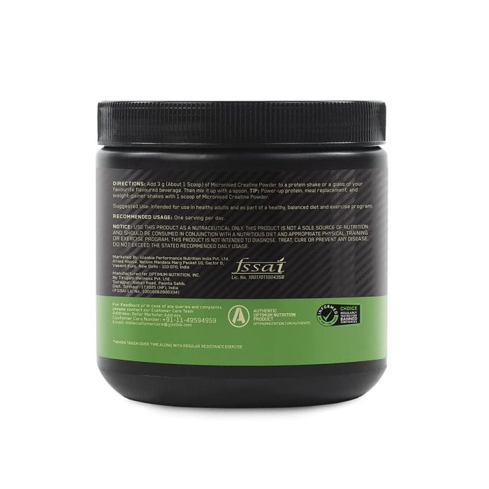 Optimum Nutrition (ON) Micronized Creatine Powder - 250 Gram, 83 Serves, 3g of 100% Creatine Monohydrate per serve, Supports Athletic Performance & Power, Unflavored. - Image 4