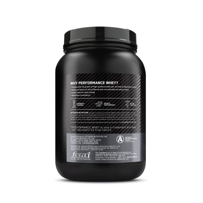 OPTIMUM NUTRITION Performance Whey Protein Powder Blend with Isolate, 24g Protein, 5g BCAA, Chocolate, 1 kg - Image 3