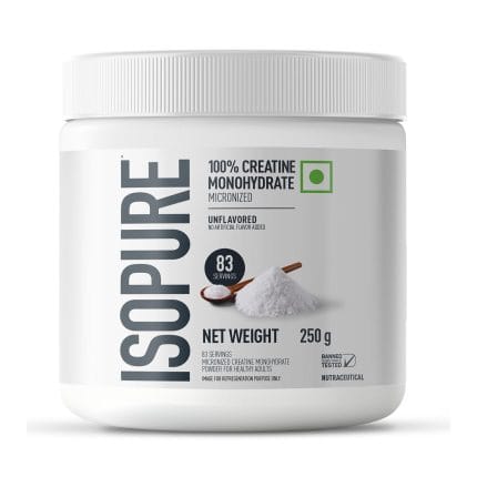 Optimum Nutrition Isopure 100% Creatine Monohydrate Micronized, 250g- 83 servings, Increase Lean Muscle Mass, Enhances Muscular Endurance