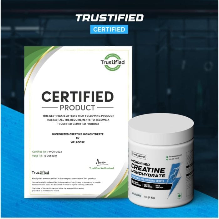 Wellcore - Pure Micronised Creatine Monohydrate Powder 250g 83 Servings - Image 3