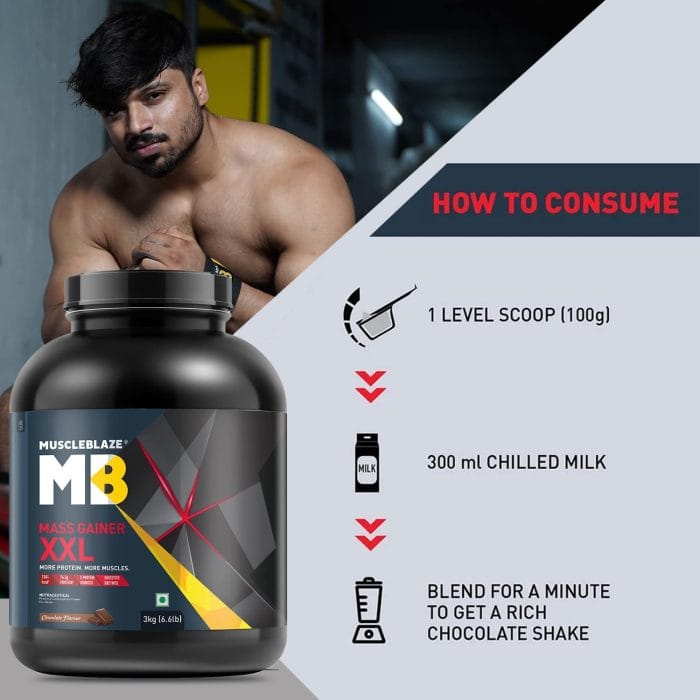 MuscleBlaze Mass Gainer XXL 3kg - Image 5
