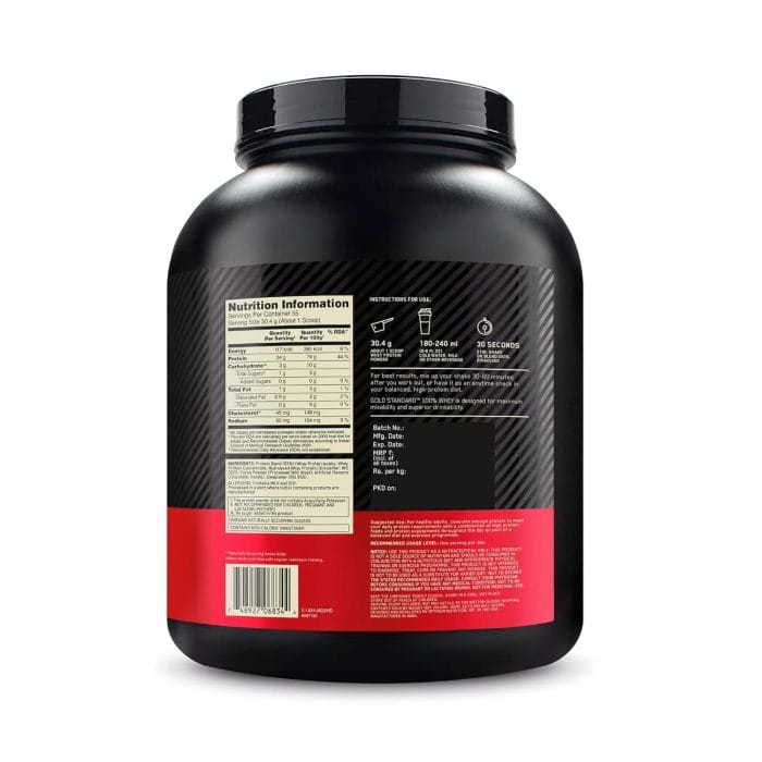 Optimum Nutrition (ON) Gold Standard 100% Whey Protein Powder 1.7 Kg (Double Rich Chocolate), 55 Serves, for Muscle Support & Recovery, Vegetarian - Primary Source Whey Isolate - Image 4