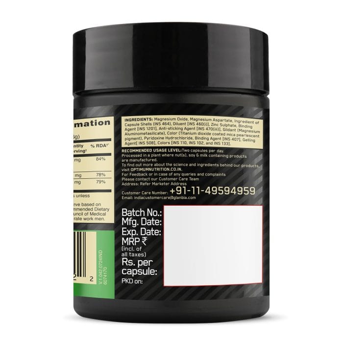 Optimum Nutrition (ON) Zinc Magnesium Aspartate (ZMA) - 60 Capsules, Muscle Strength, Metabolism, Immunity, Vegetarian - Image 5