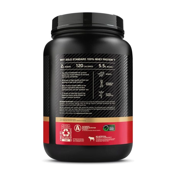 Optimum Nutrition (ON) Gold Standard 100% Whey Protein Powder - 5 lbs, 2.27 kg (Double Rich Chocolate), Primary Source Isolate,For Men and Women - Image 2