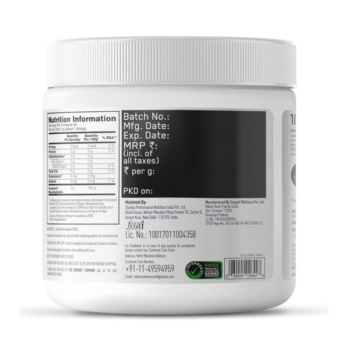 Optimum Nutrition Isopure 100% Creatine Monohydrate Micronized, 250g- 83 servings, Increase Lean Muscle Mass, Enhances Muscular Endurance - Image 4