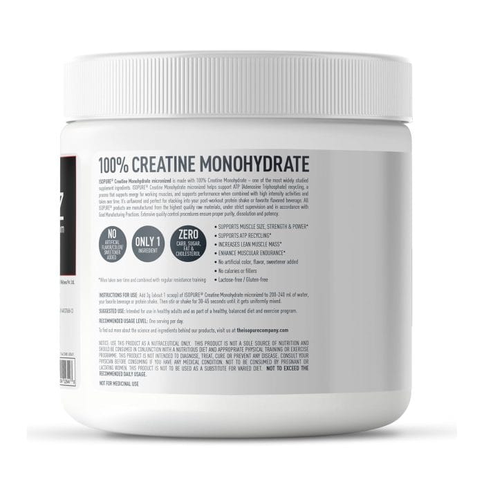 Optimum Nutrition Isopure 100% Creatine Monohydrate Micronized, 250g- 83 servings, Increase Lean Muscle Mass, Enhances Muscular Endurance - Image 2