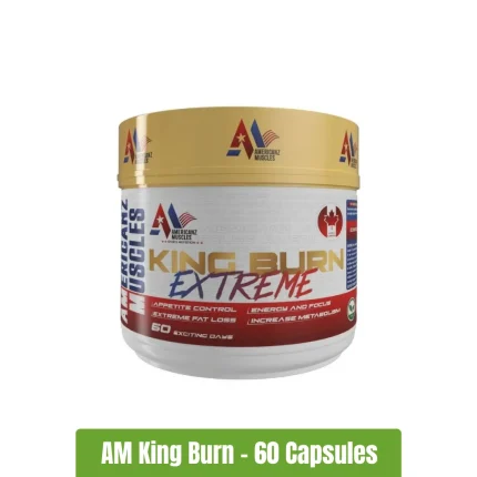 Americanz Muscles King Burn Extreme Fat Burner – 60 Capsules | Powerful Thermogenic for Weight Loss & Energy