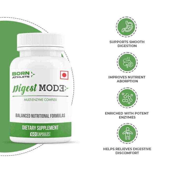 Born Athlete Digest Mode I Multi-enzyme Complex | 60 Capsules - Image 3