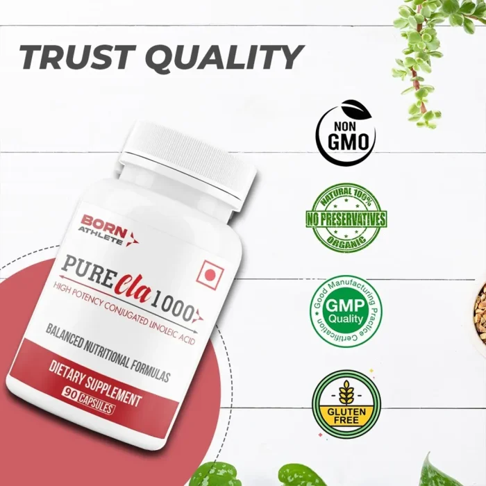 Born Athlete Pure CLA I High Potency Conjugated Linoleic Acid | 90 Capsules - Image 3