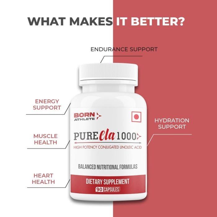 Born Athlete Pure CLA I High Potency Conjugated Linoleic Acid | 90 Capsules - Image 2