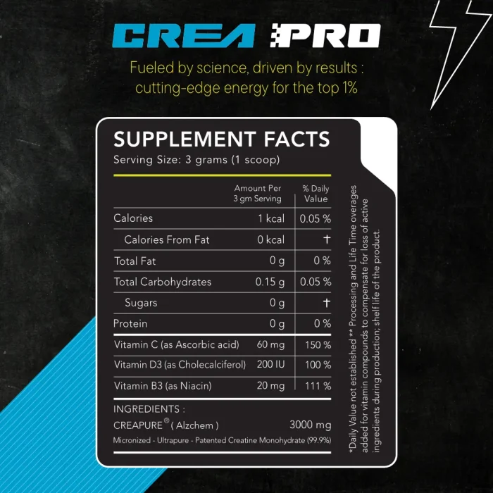 Born Athlete Born Crea Pro I Creatine Monohydrate as CREAPURE I 83 Servings - Image 2