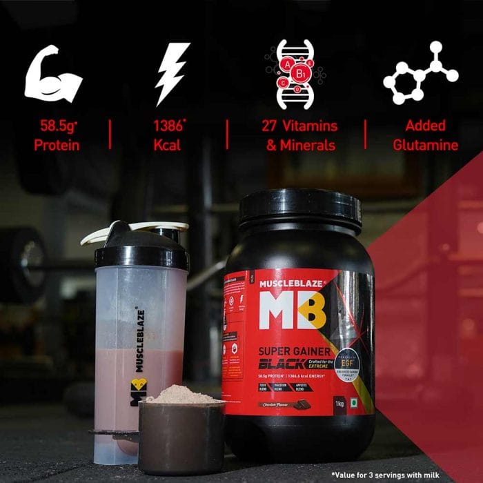 MuscleBlaze Super Gainer Black - Image 3