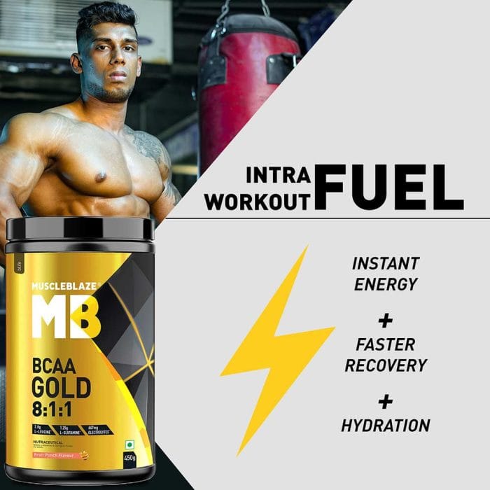 MuscleBlaze BCAA Gold 8:1:1 Amino Acids Supplements 450 g - Image 7