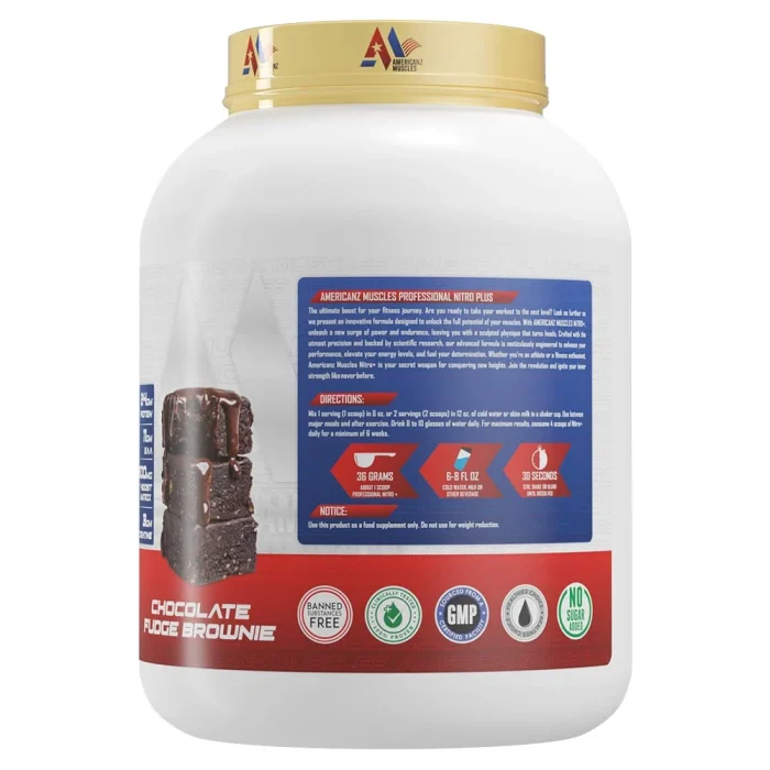 Americanz Muscles Professional Nitro+ – High-Performance Protein for Muscle Growth & Recovery 4 lbs - Image 2