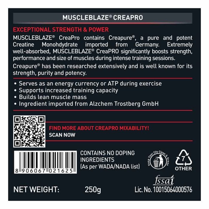 MuscleBlaze CreaPRO Creatine with Creapure® Powder from Germany - Image 6