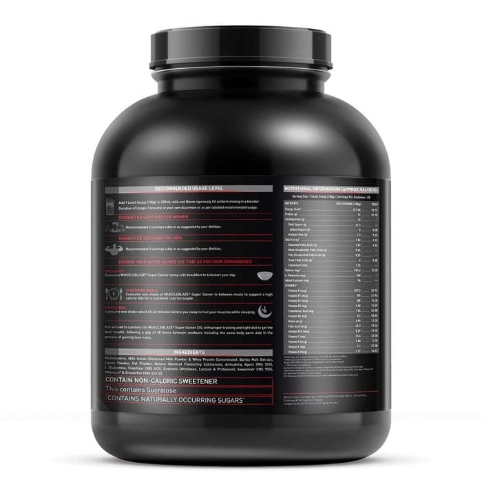 MuscleBlaze Super Gainer XXL Weight Gainer 2 kg - Image 4