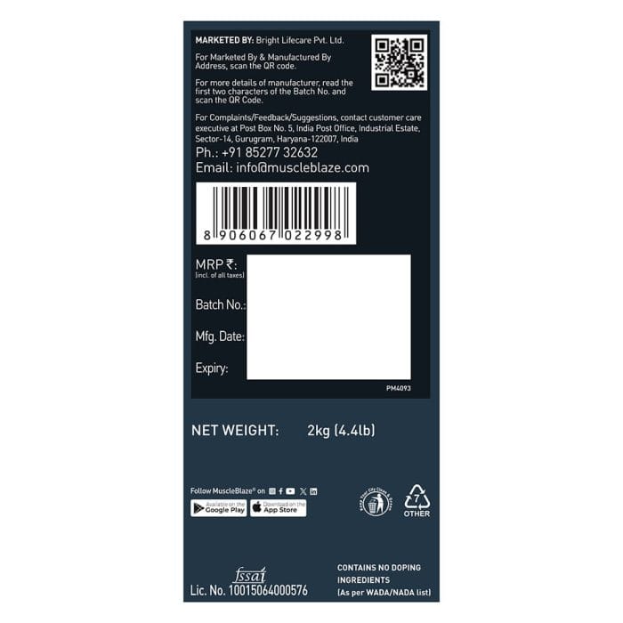 MuscleBlaze Super Gainer XXL Weight Gainer 2 kg - Image 2