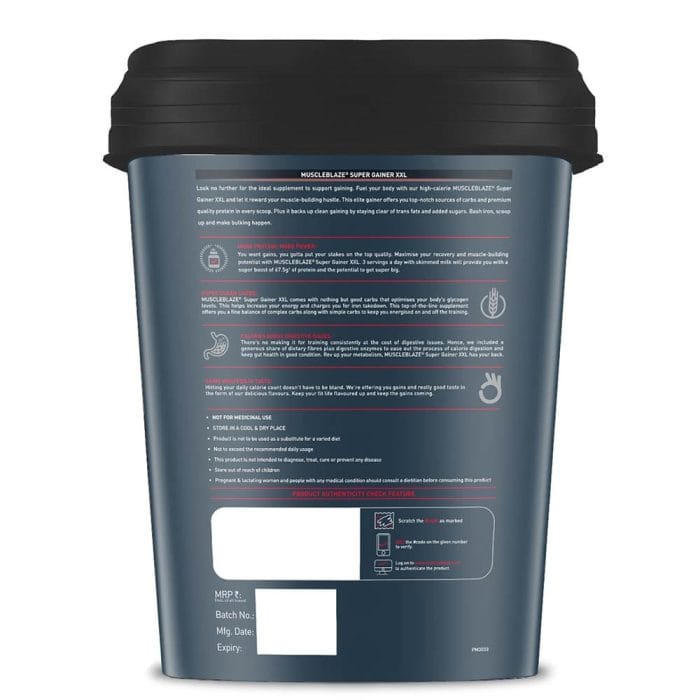 MuscleBlaze Super Gainer XXL Weight Gainer 5 kg - Image 3