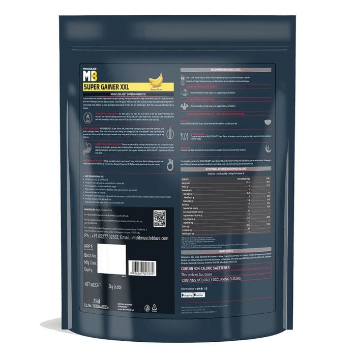 MuscleBlaze Super Gainer XXL Weight Gainer 3 kg - Image 5