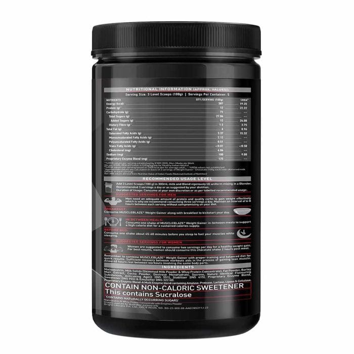 MuscleBlaze Weight Gainer with Added Digezyme - Image 2