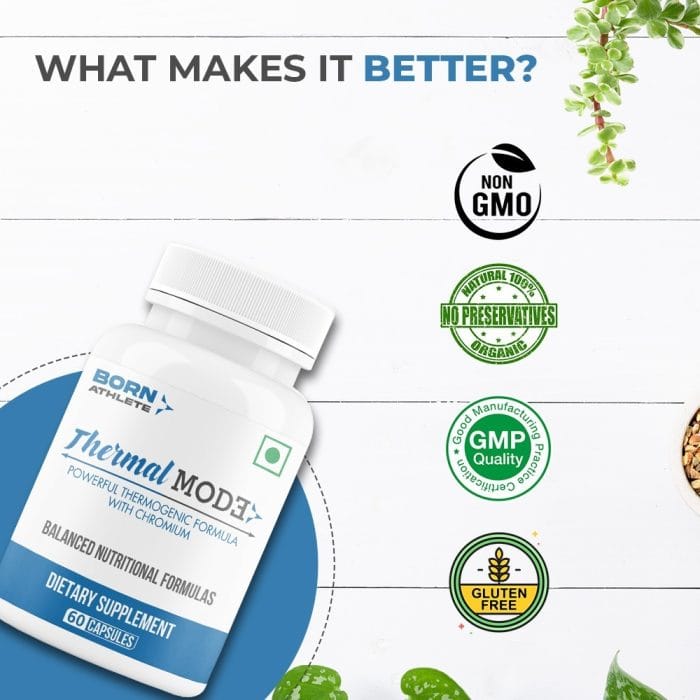 Born Athlete Thermal-Mode I Powerful Thermogenic Formula with Chromium - Image 3