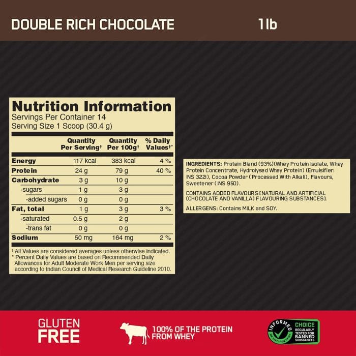 Optimum Nutrition Gold Standard 100% Whey Protein Powder 1 lbs - Image 3