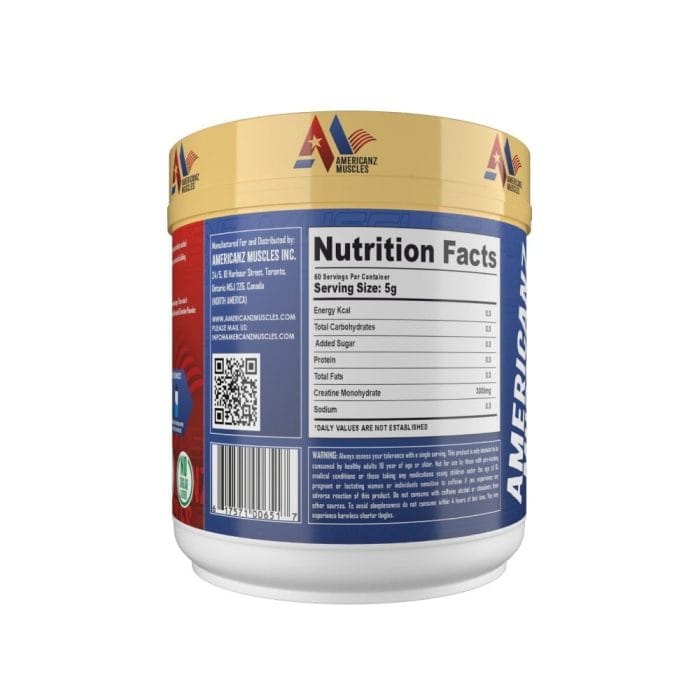 Americanz Muscles Creatine Monohydrate 100 Servings - Unflavored - Image 3