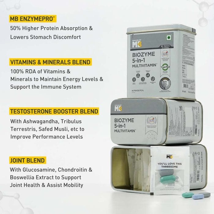MuscleBlaze Biozyme 5 in 1 Multivitamin - Image 4