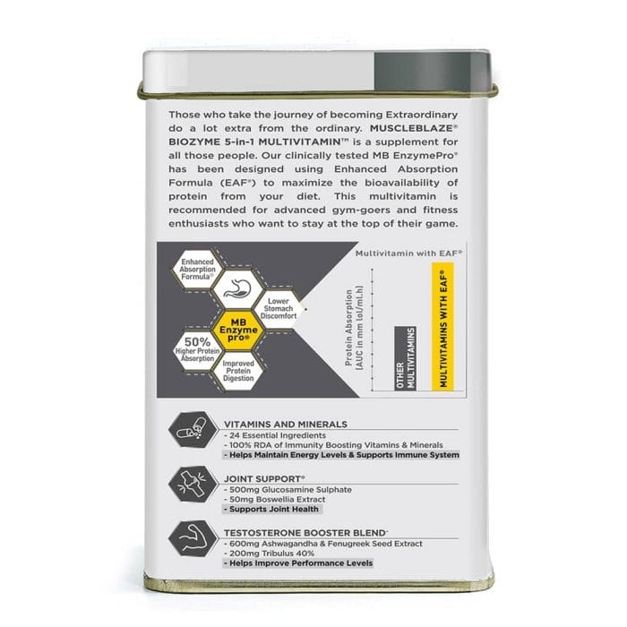 MuscleBlaze Biozyme 5 in 1 Multivitamin - Image 7