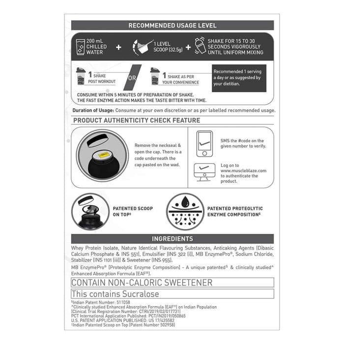 MuscleBlaze Biozyme Iso-Zero 2 kg - Image 7