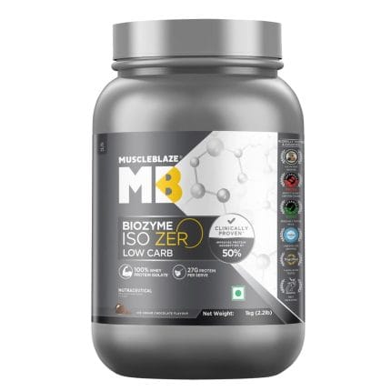 MuscleBlaze Biozyme Iso-Zero Low Carb Ice Cream Chocolate • 1 kg