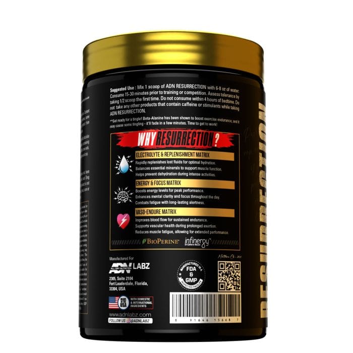 ADN LABZ RESURRECTION PRE-WORKOUT 30 SERVINGS - Image 2